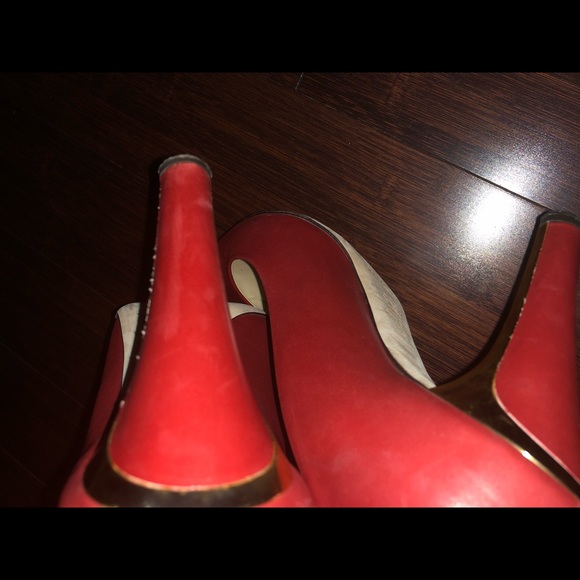 Jimmy Choo red vero cuoio pumps - Picture 6 of 8